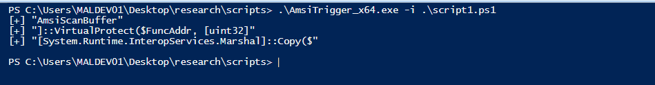 AmsiTrigger script executed
